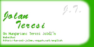 jolan tercsi business card